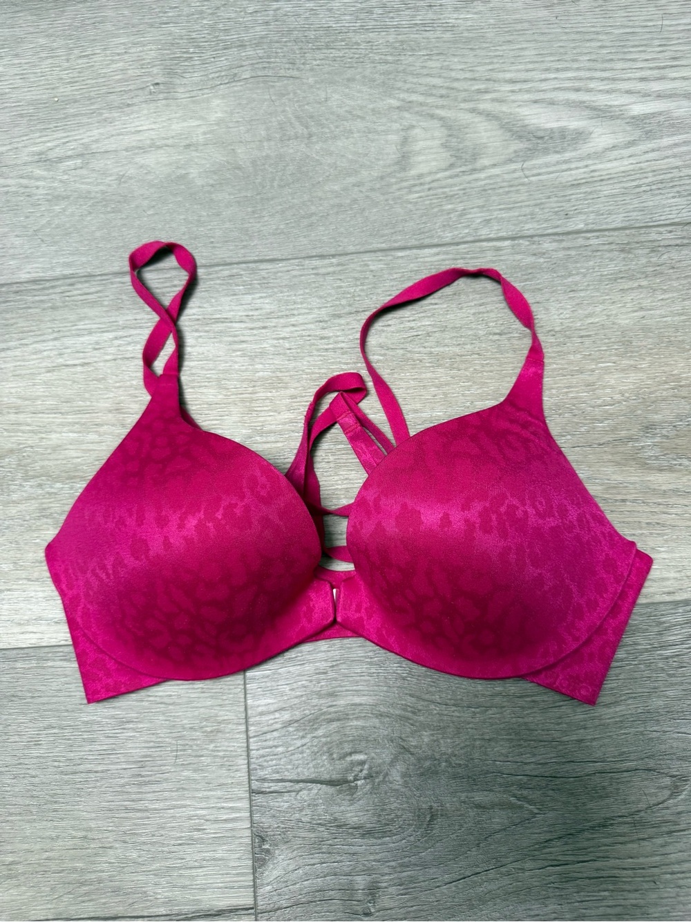 Victoria's Secret Hot Pink Strappy Push-Up Bra